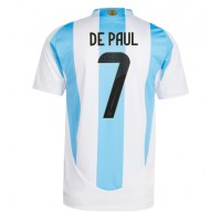 Argentina Rodrigo De Paul #7 Hemmatröja Copa America 2024 Korta ärmar